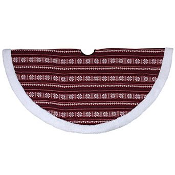 Northlight 48-Inch Knitted Snowflake Lodge Christmas Tree Skirt