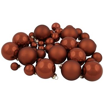 Northlight 40 ct Shiny & Matte Glass Ball Christmas Ornament Set
