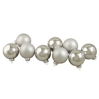 Northlight 2-Finish Glass Christmas Ball Ornaments 2.5-Inch 9 pk