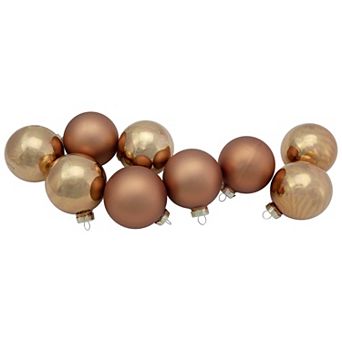Northlight Brown Glass Ball Christmas Ornaments 2.5-Inch 9 pk