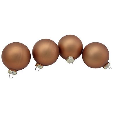 Northlight Brown Glass Ball Christmas Ornaments 2.5-Inch 9-pk.