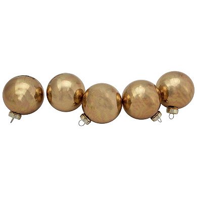 Northlight Brown Glass Ball Christmas Ornaments 2.5-Inch 9-pk.