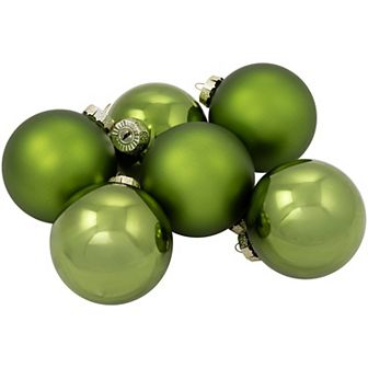Northlight 6 pk Glass Christmas Ball Ornaments 3.25 Inches