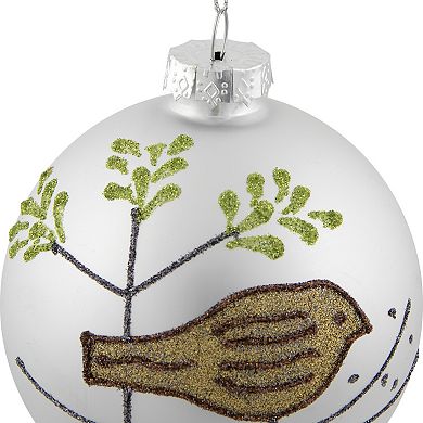 Northlight Glitter Bird Christmas Ornaments Set of 4