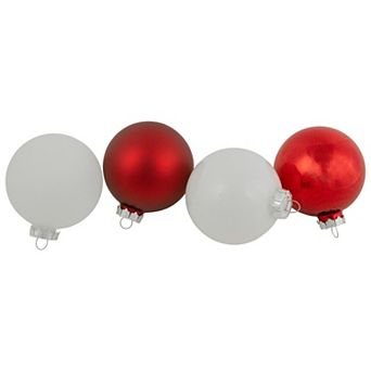 Northlight 3-Finish Christmas Glass Ball Christmas Ornament 96 pk