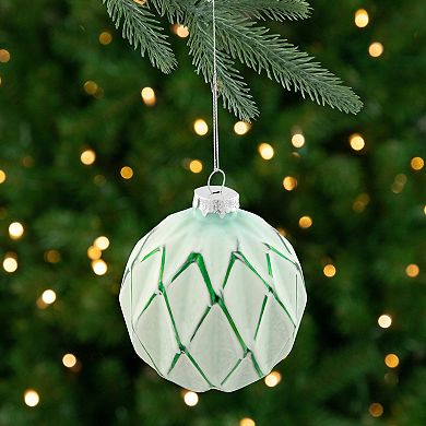 Northlight Harlequin Glass Ball Christmas Ornament 4-in. 4-pk. Set