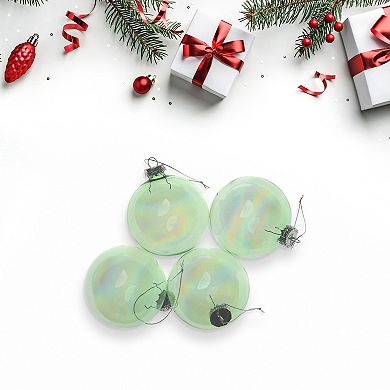 Northlight Iridescent Glass Christmas Ornaments 4-pk.