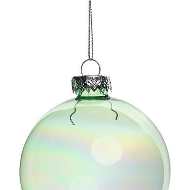 Northlight Iridescent Glass Christmas Ornaments 4-pk.
