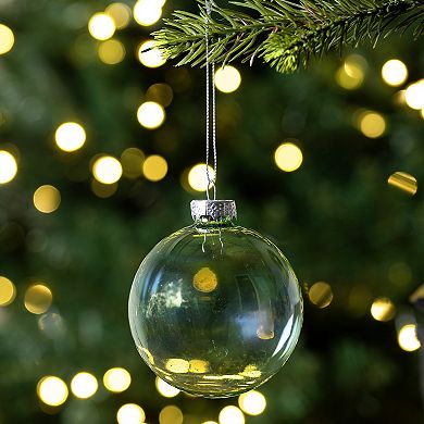 Northlight Iridescent Glass Christmas Ornaments 4-pk.