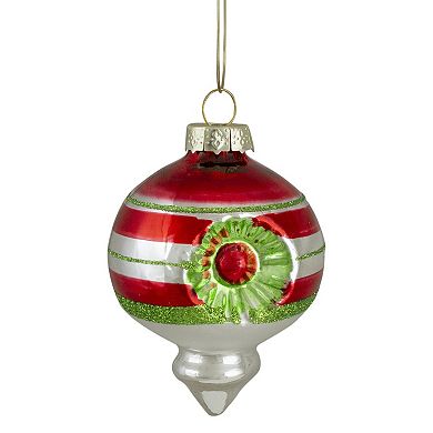 Northlight Vintage Glass Christmas Ornament 4-pk.