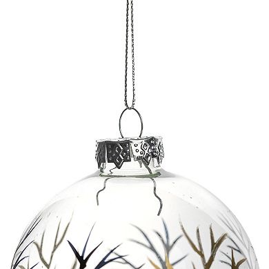 Northlight Winter Forest Glass Ball Christmas Ornaments 4-pk.