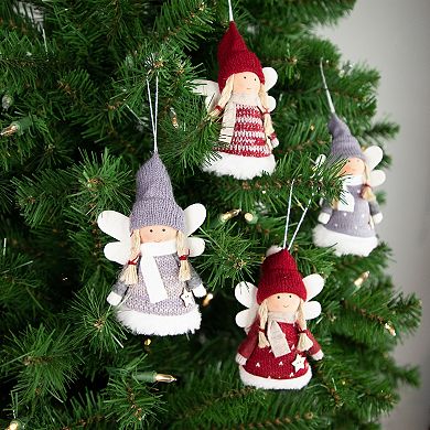 Northlight 4-pc. Plush Angel Girl Christmas Ornament Set
