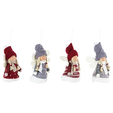 Northlight 4-pc. Plush Angel Girl Christmas Ornament Set