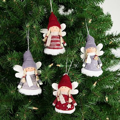 Northlight 4-pc. Plush Angel Girl Christmas Ornament Set