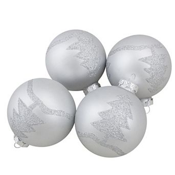 Northlight 4 pc Glass Ball Christmas Ornaments Set
