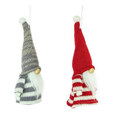 Northligh 2-pc. Striped Gnome Plush Christmas Ornaments Set