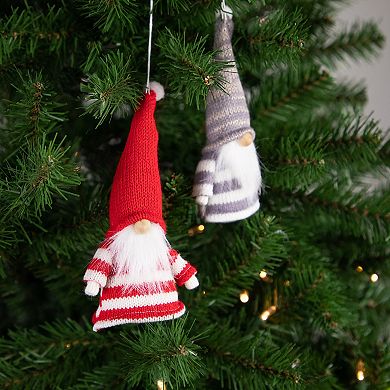 Northligh 2-pc. Striped Gnome Plush Christmas Ornaments Set