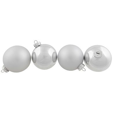 Northlight Shiny & Matte Christmas Glass Ball Christmas Ornaments 6-pk.