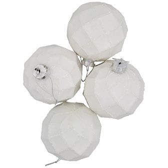 Northlight Glittered Glass Ball Christmas Ornament 4 pk