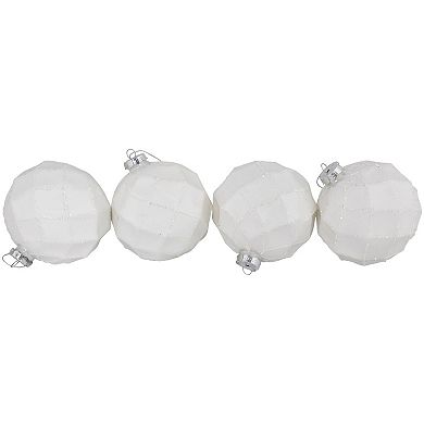 Northlight Glittered Glass Ball Christmas Ornament 4-pk.