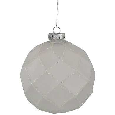Northlight Glittered Glass Ball Christmas Ornament 4-pk.
