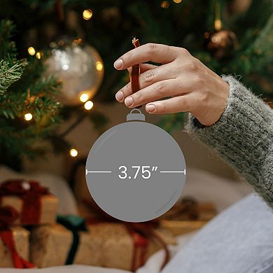 Northlight Glittered Glass Ball Christmas Ornament 4-pk.