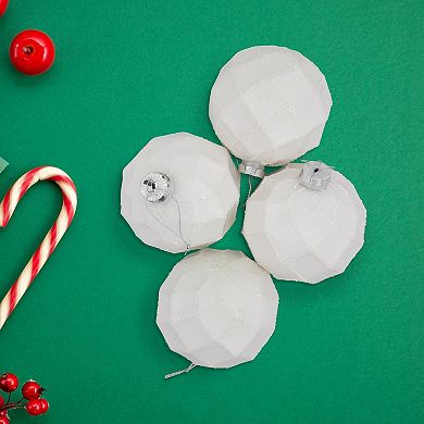 Northlight Glittered Glass Ball Christmas Ornament 4-pk.