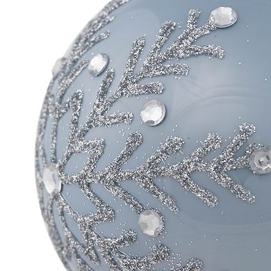 Northlight 2-pc. Jeweled Glitter Snowflakes Glass Ball Christmas Ornament Set