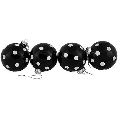 Northlight 4-pc. Shiny Finish Polka Dots Christmas Ornament Set