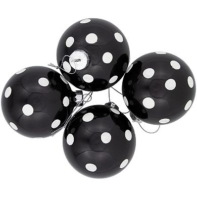 Northlight 4-pc. Shiny Finish Polka Dots Christmas Ornament Set