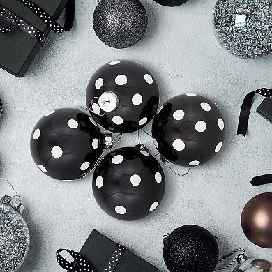 Northlight 4-pc. Shiny Finish Polka Dots Christmas Ornament Set