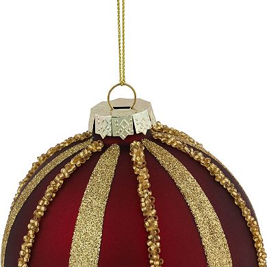 Northlight 2-pc. Beaded Stripes Christmas Ornament Set