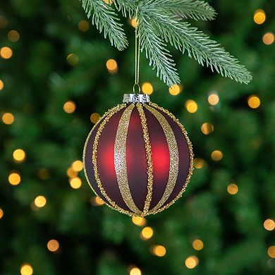 Northlight 2-pc. Beaded Stripes Christmas Ornament Set