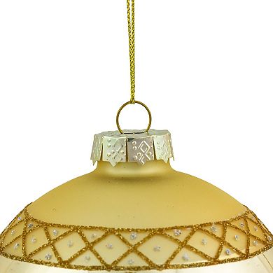 Northlight 2-pc. Glittered Holly & Berries Christmas Glass Ball Ornaments Set