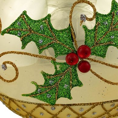 Northlight 2-pc. Holly Finial Christmas Ornaments Set