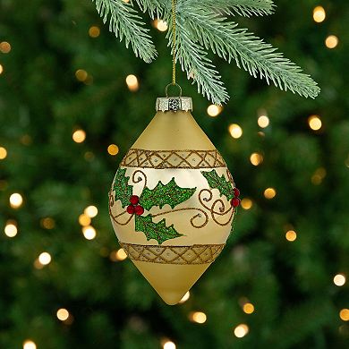 Northlight 2-pc. Holly Finial Christmas Ornaments Set