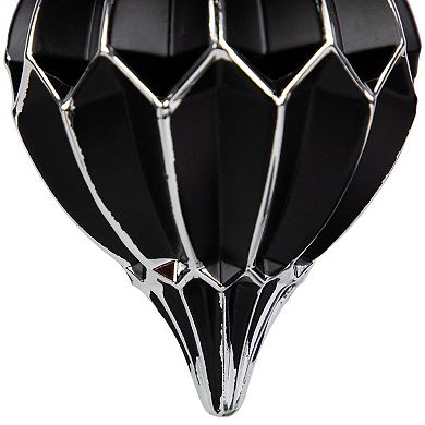 Northlight 2-pc. 5-Inch Matte Black & Silver Finial Christmas Ornament Set