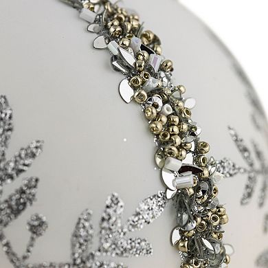 Northlight 2-pc. 4-Inch Sequin Glitter Snowflake Glass Christmas Ornament Set