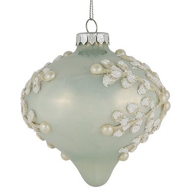 Northlight 2-pc. 4-Inch Icy Snowflakes Glass Christmas Ornament Set