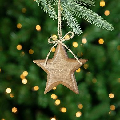 Northlight 2-pc. 5-Inch Tree & Star Wooden Christmas Ornament Set