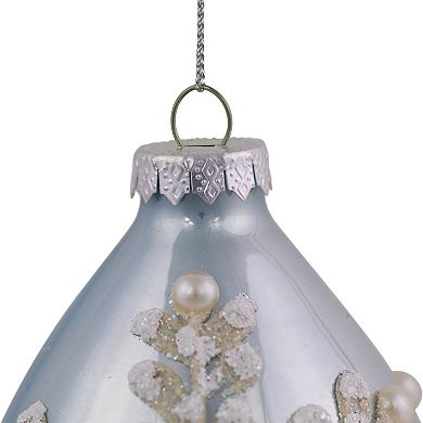 Northlight 2-pc. 5-Inch Textured Snowflakes Finial Christmas Ornament Set
