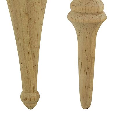 Northlight 2-pc. 6.5-Inch Natural Wood Finial Christmas Ornament Set