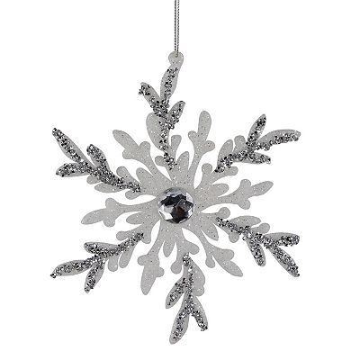 Northlight 4-pc. 6-Inch Glitter Snowflakes Christmas Ornament Set