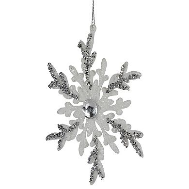 Northlight 4-pc. 6-Inch Glitter Snowflakes Christmas Ornament Set