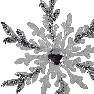 Northlight 4-pc. 6-Inch Glitter Snowflakes Christmas Ornament Set