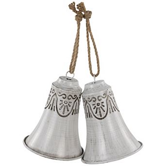 Northlight 2 pc 6-Inch Embossed Bells Christmas Ornament Set