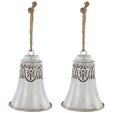 Northlight 2-pc. 6-Inch Embossed Bells Christmas Ornament Set