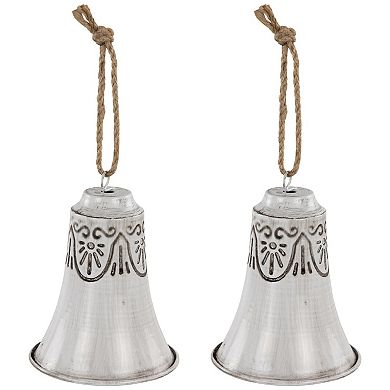 Northlight 2-pc. 6-Inch Embossed Bells Christmas Ornament Set
