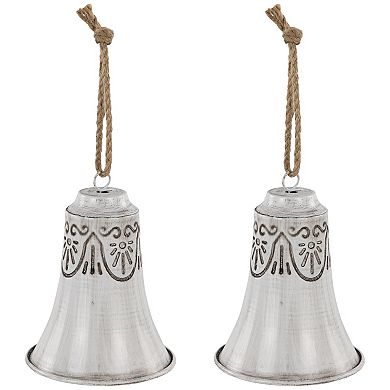 Northlight 2-pc. 6-Inch Embossed Bells Christmas Ornament Set