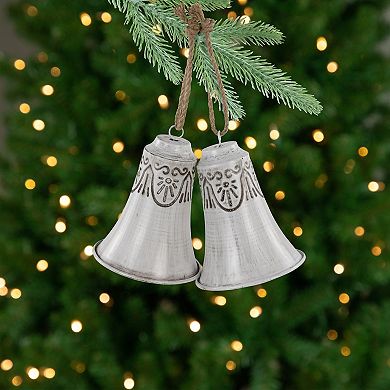 Northlight 2-pc. 6-Inch Embossed Bells Christmas Ornament Set